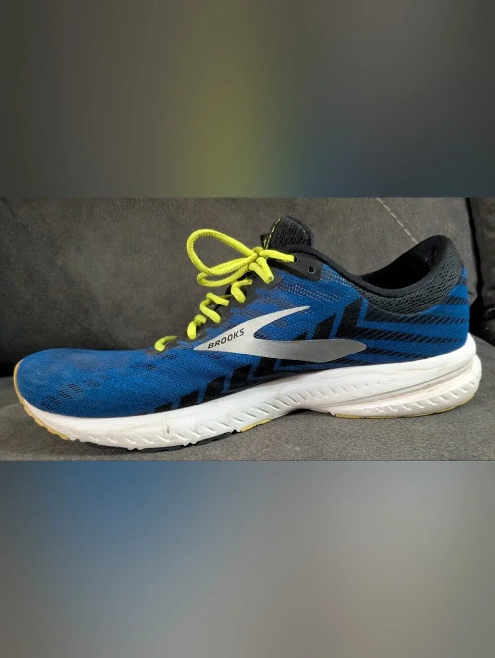 EUC Brooks Launch 8 Men's 12 LEFT Replacement Running Shoe Blue BioMoGo DNA AUTH